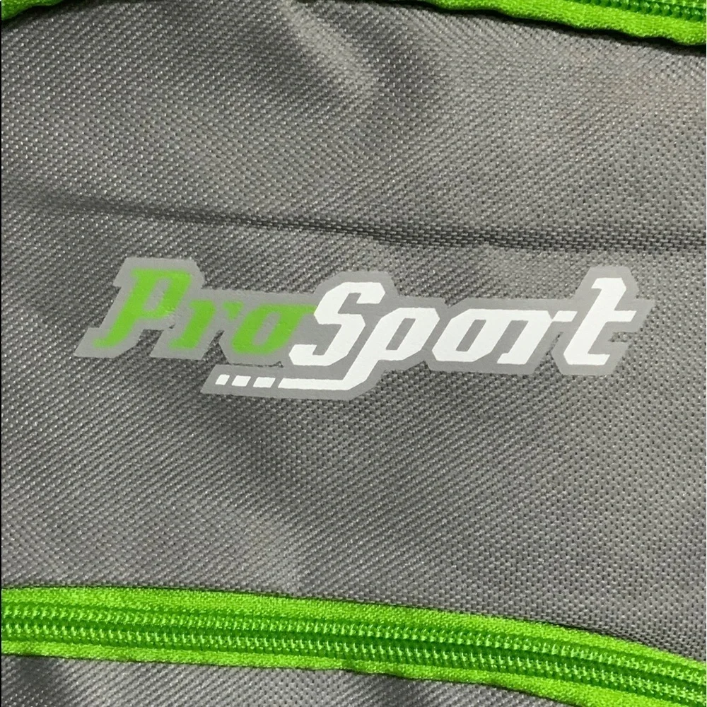 Pro Sport Backpack Day Hike School Book Bag Adjustable Padded Straps Grey Green